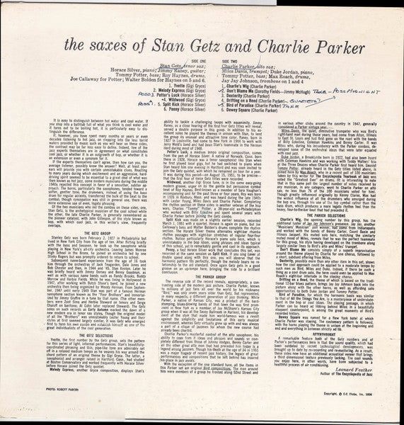 Master Release: The Saxes Of Stan Getz And Charlie Parker by Stan Getz Quintet