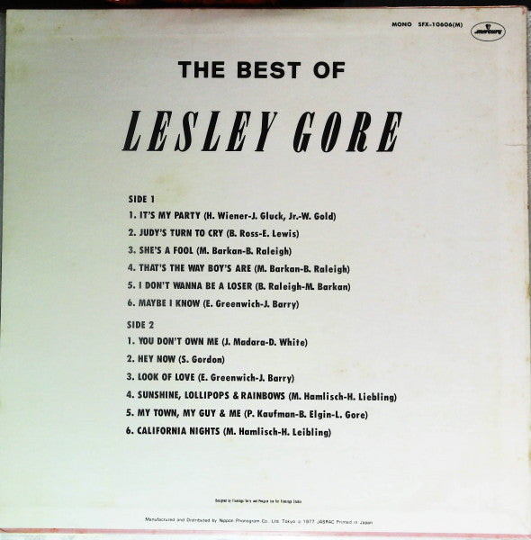 The Best Of Lesley Gore - Rock'n'Roll Collection Vol. 4