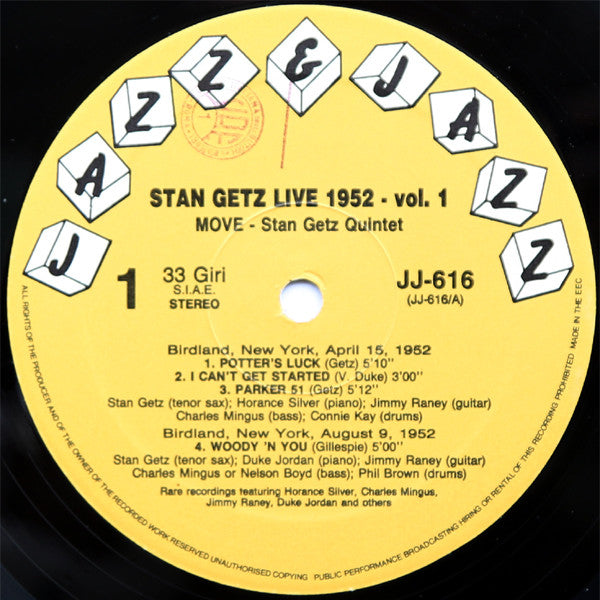 Live 1952, Volume 1: Move