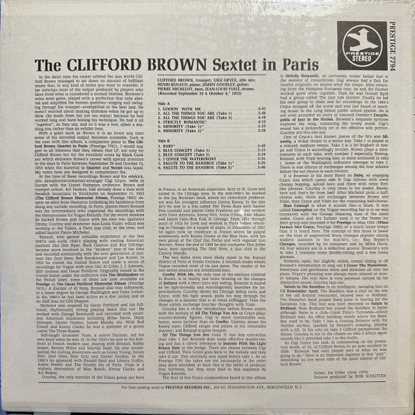 The Clifford Brown Sextet In Paris