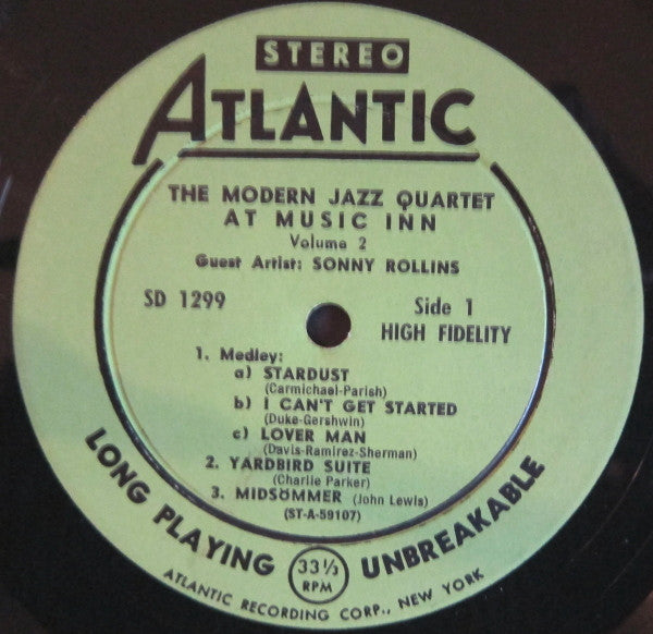 The Modern Jazz Quartet At Music Inn — Volume 2
