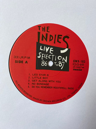 The Indies Live Selection 86 To 87