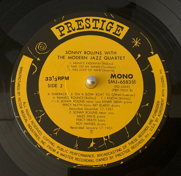 Sonny Rollins With The Modern Jazz Quartet