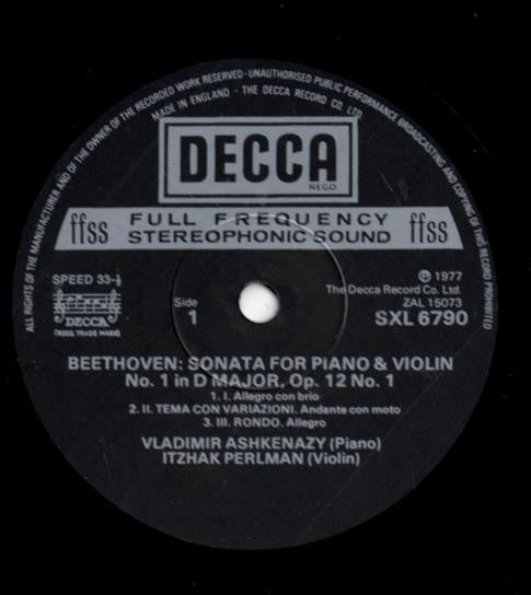 Violin Sonatas Op.12 No.1 & Op.96 No.10