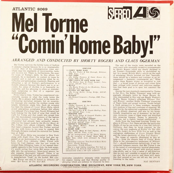 Release: Comin' Home Baby!-Vinyl-US-1962-8069, SD 8069-2676424