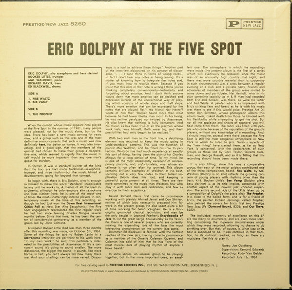 At The Five Spot, Volume 1