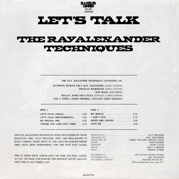 Release: Let's Talk-Vinyl-US-None-SA 001-1996726