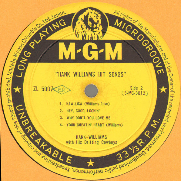 Hank Williams Hit Songs