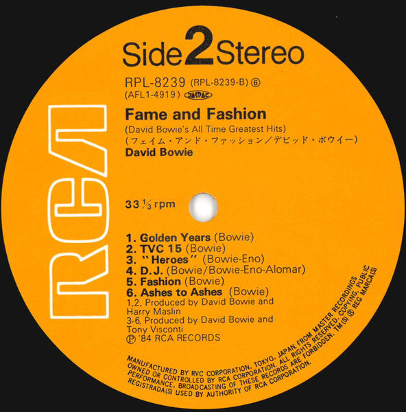 Fame And Fashion (David Bowie's All Time Greatest Hits)