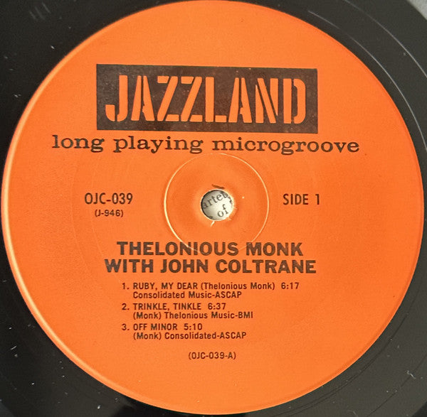 Thelonious Monk With John Coltrane