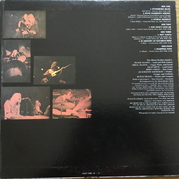 The Allman Brothers Band At Fillmore East
