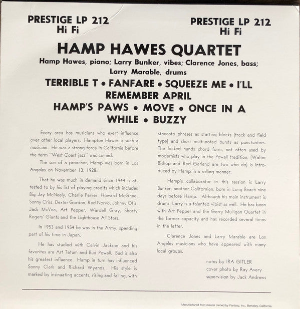 Hamp Hawes Quartet