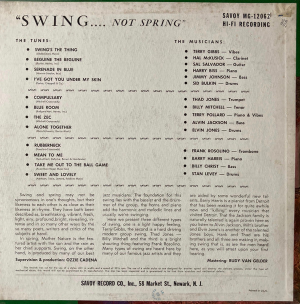 Swing... Not Spring!