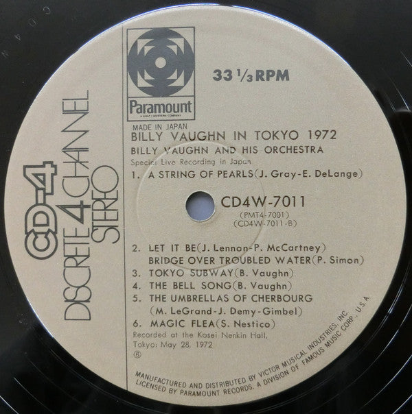 Billy Vaughn In Tokyo 1972 Vol.1