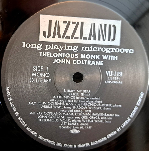 Thelonious Monk With John Coltrane