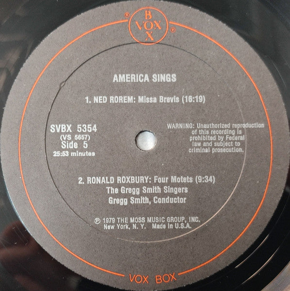 America Sings Volume V (American Choral Music After 1950)