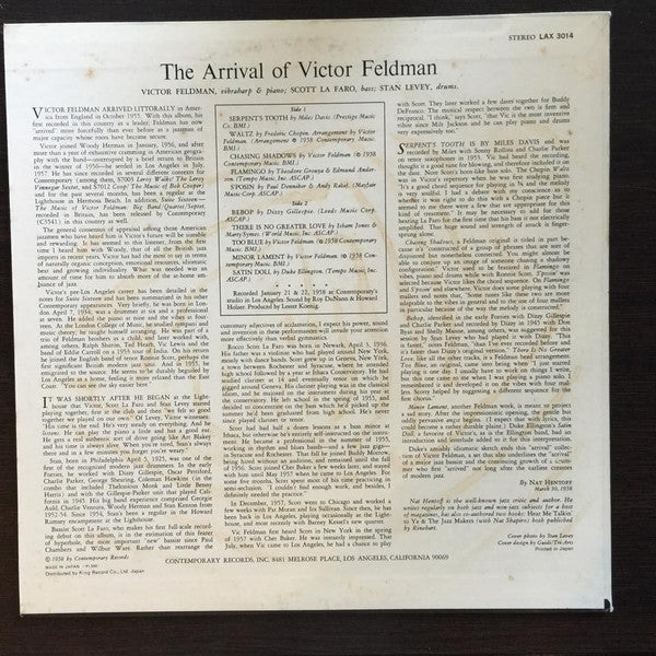 The Arrival Of Victor Feldman