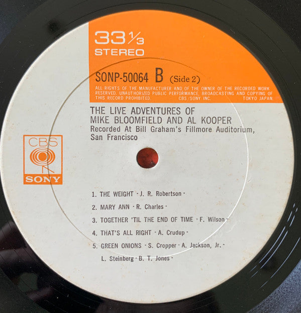 The Live Adventures Of Mike Bloomfield And Al Kooper