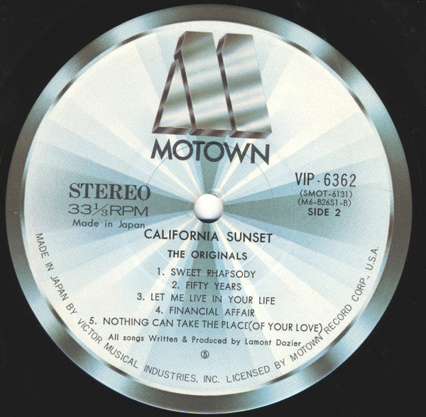 Release: California Sunset-Vinyl-Japan-1976-VIP-6362, SMOT-6131-19122598