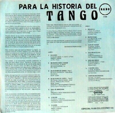 Para La Historia Del Tango Especial Para Coleccionistas