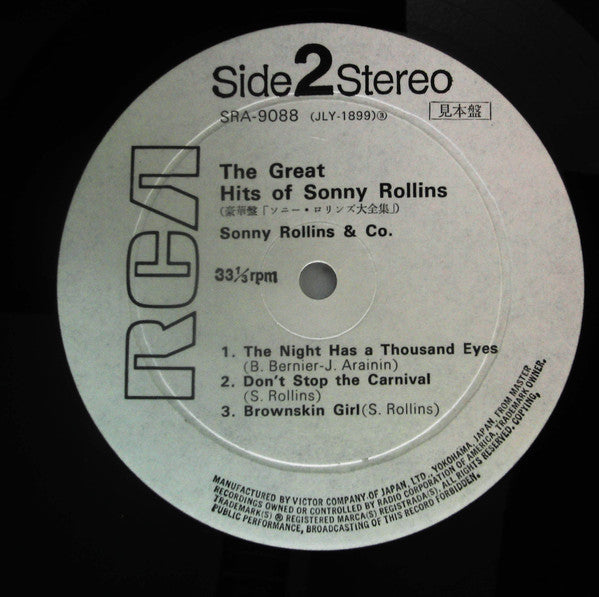 The Great Hits Of Sonny Rollins