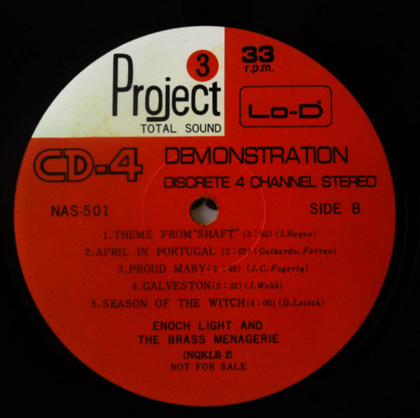 Cd-4 Demonstration Discrete 4 Channel Stereo