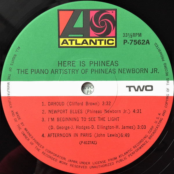 Here Is Phineas (The Piano Artistry Of Phineas Newborn Jr.) = ヒア・イズ・フィニアス