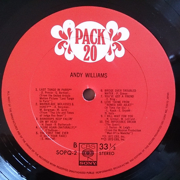 Andy Williams Pack 20