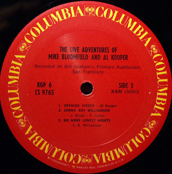The Live Adventures Of Mike Bloomfield And Al Kooper