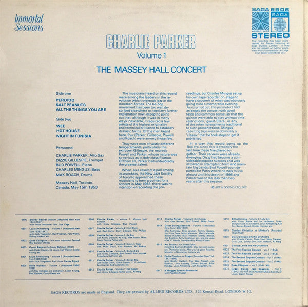 Volume 1 The Massey Hall Concert