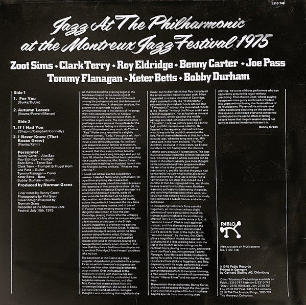 JATP (Jazz At The Philharmonic At The Montreux Jazz Festival 1975)