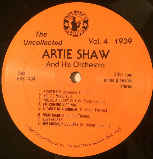 The Uncollected Artie Shaw, Vol. 4, 1939