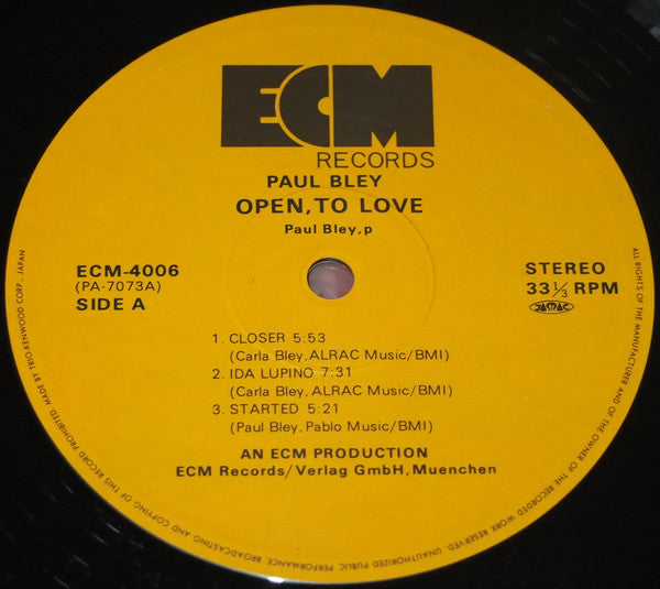 Open, To Love