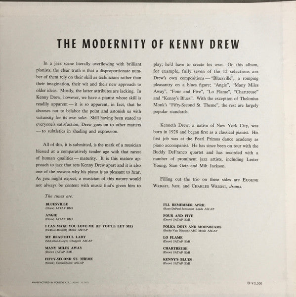 The Modernity Of Kenny Drew