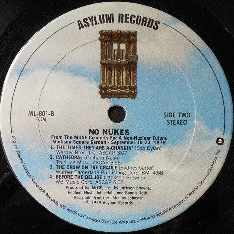No Nukes - From The Muse Concerts For A Non-Nuclear Future - Madison Square Garden - September 19-23, 1979