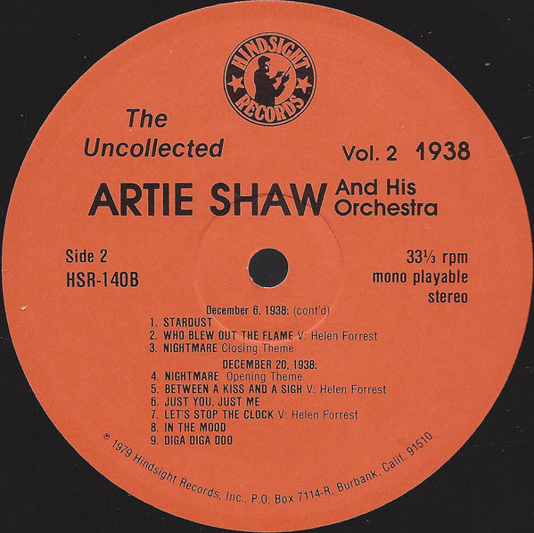 The Uncollected Artie Shaw, Vol. 2, 1938