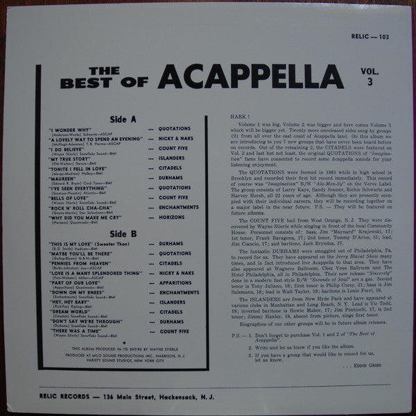The Best Of Acappella Volume 3