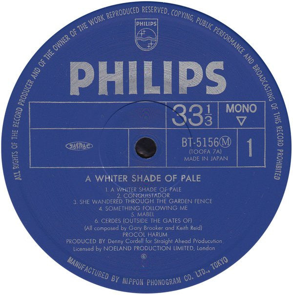 A Whiter Shade Of Pale = 青い影
