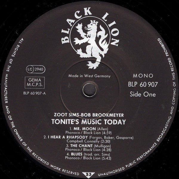 Tonite's Music Today