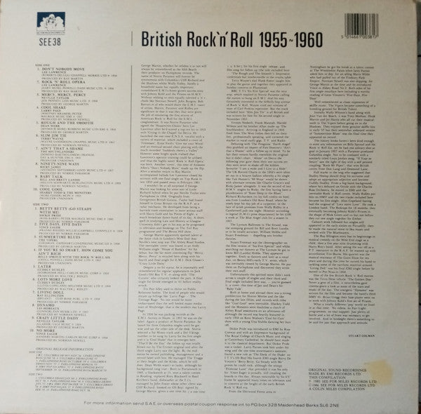 British Rock'n'Roll 1955~1960