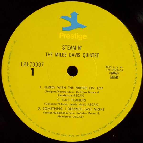 Steamin' With The Miles Davis Quintet = スティーミン