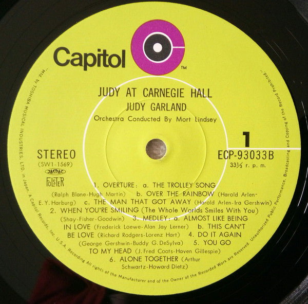 Judy at Carnegie Hall