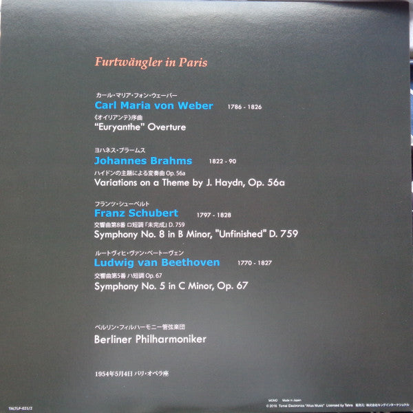 Master Release: Furtwängler A Paris by Wilhelm Furtwängler