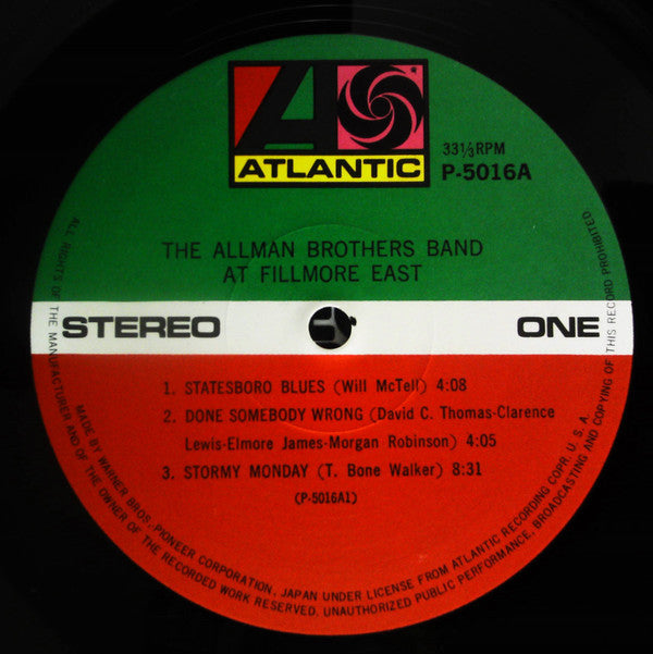 The Allman Brothers Band At Fillmore East