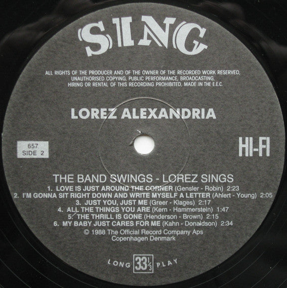 The Band Swings Lorez Sings