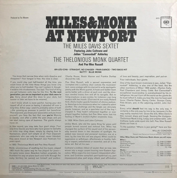 Miles & Monk At Newport
