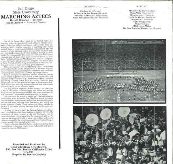1981 San Diego State University Marching Aztecs