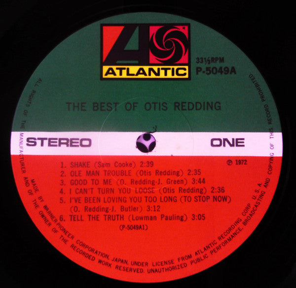 The Best Of Otis Redding = ベスト・オブ・オーティス・レディング