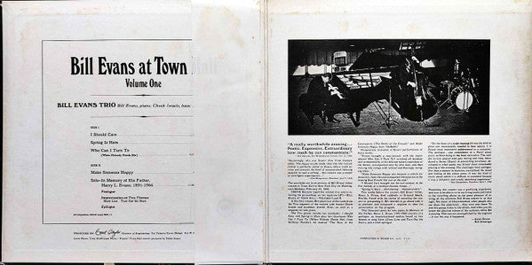 Bill Evans At Town Hall..... Volume One