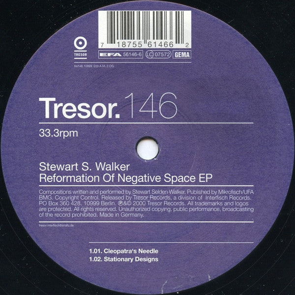 Master Release: Reformation Of Negative Space EP by Stewart Walker